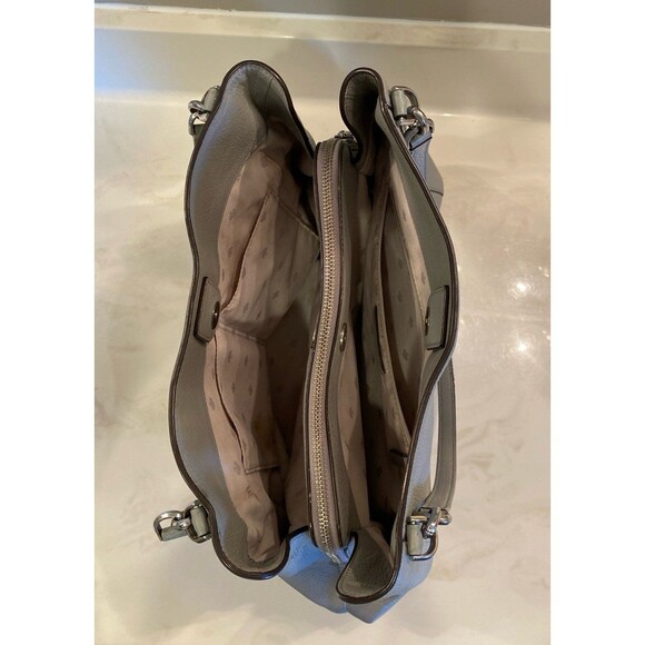 Kate Spade Bag Large Triple Compartment Gray Shoulder Purse Tote - Picture 3 of 12